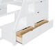 preview thumbnail 55 of 83, Multi-Storage Loft Bed Wood Frame with Cabinet and Desk, Storage Stairs and Safety Guardrail, Trapezoidal Large Space Design