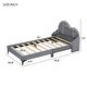 preview thumbnail 4 of 10, Grey Twin Size Upholstered Platform Bed with Cloud-Shaped Headboard Wooden Bed Frame No Box Spring Required Easy Assembly