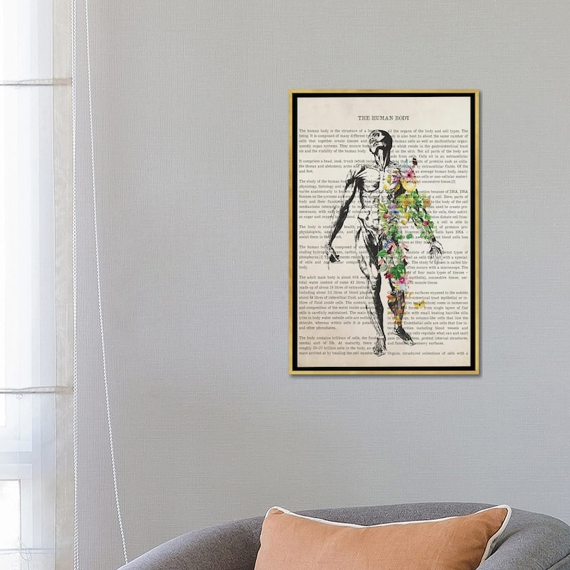 iCanvas "Human Body Anatomy Print" by Aged Pixel Framed Canvas Print