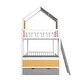 preview thumbnail 6 of 7, Full over Full Bunk Bed with Twin Size Trundle,Farmhouse Bed with Drawer and Storage Box,Housebed
