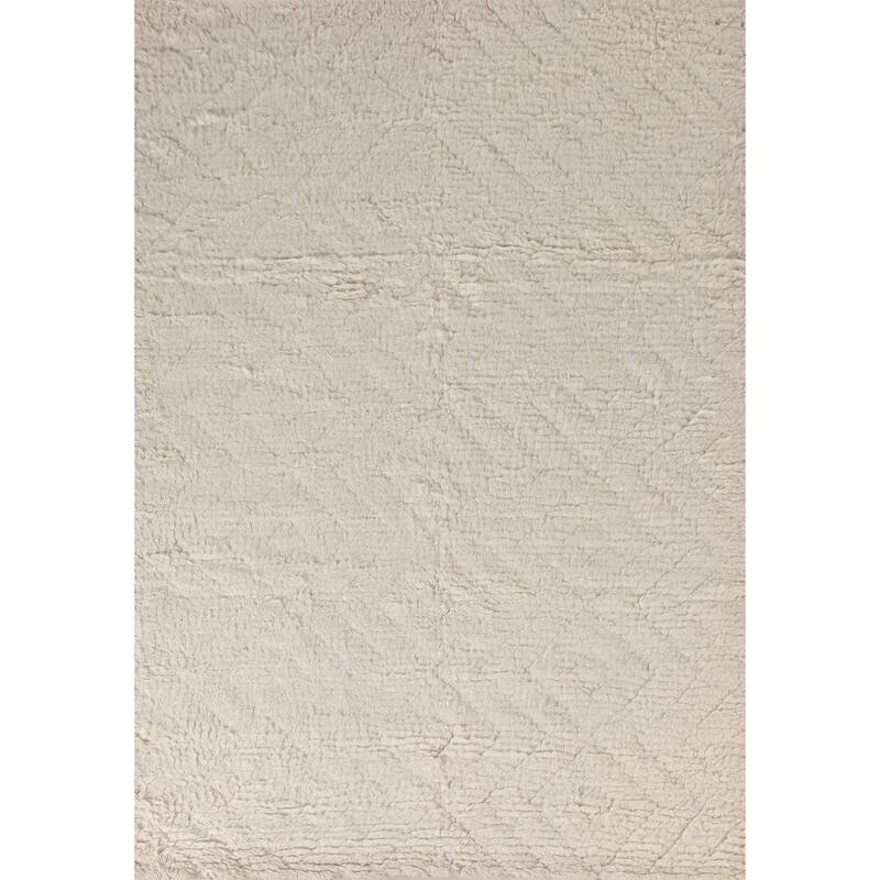 Earth Tone Moroccan Oriental Area Rug Handmade Wool Carpet - 5'2"x 7'6"