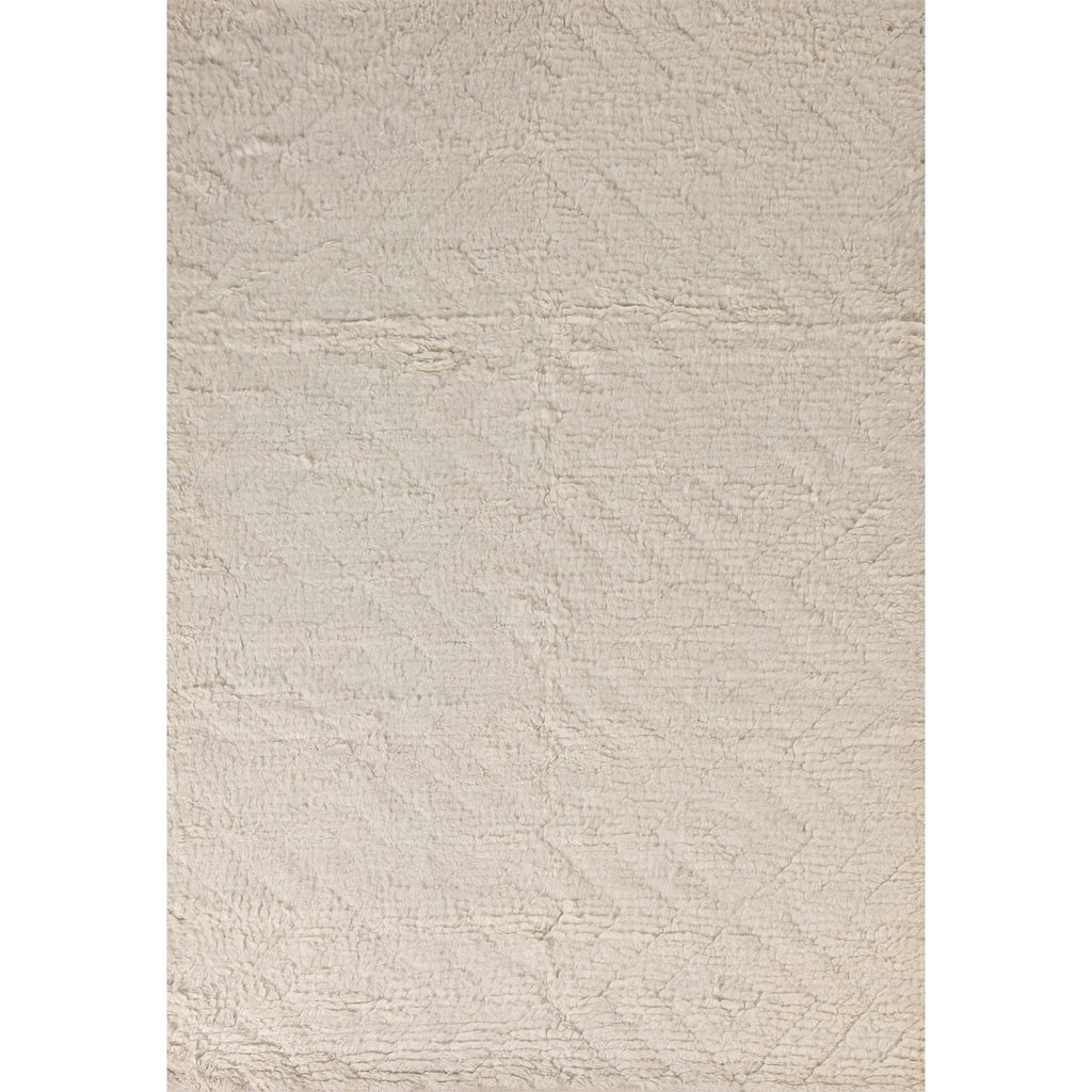 Earth Tone Moroccan Oriental Area Rug Handmade Wool Carpet - 5'2"x 7'6"