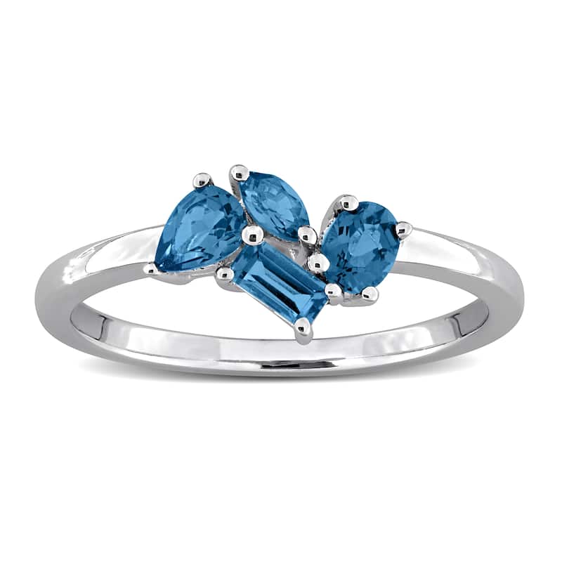 Miadora Multi-Gem Cluster Ring Sterling Silver