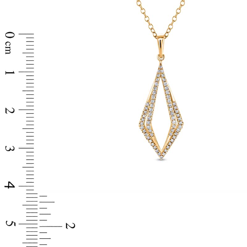 1/4 Cttw Natural Diamond 10KT Yellow Gold Pendant