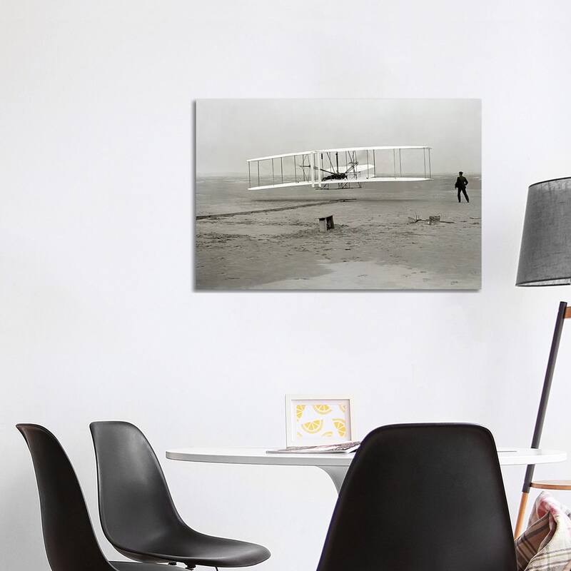iCanvas "The Wright Brothers - First Flight" by Kitty Hawk Canvas Print - 26x40x1.5