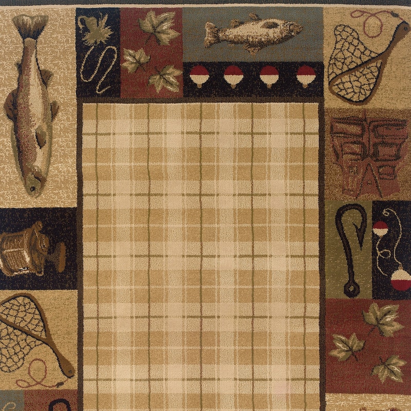 Style Haven Heathstone Fish Lodge Area Rug--