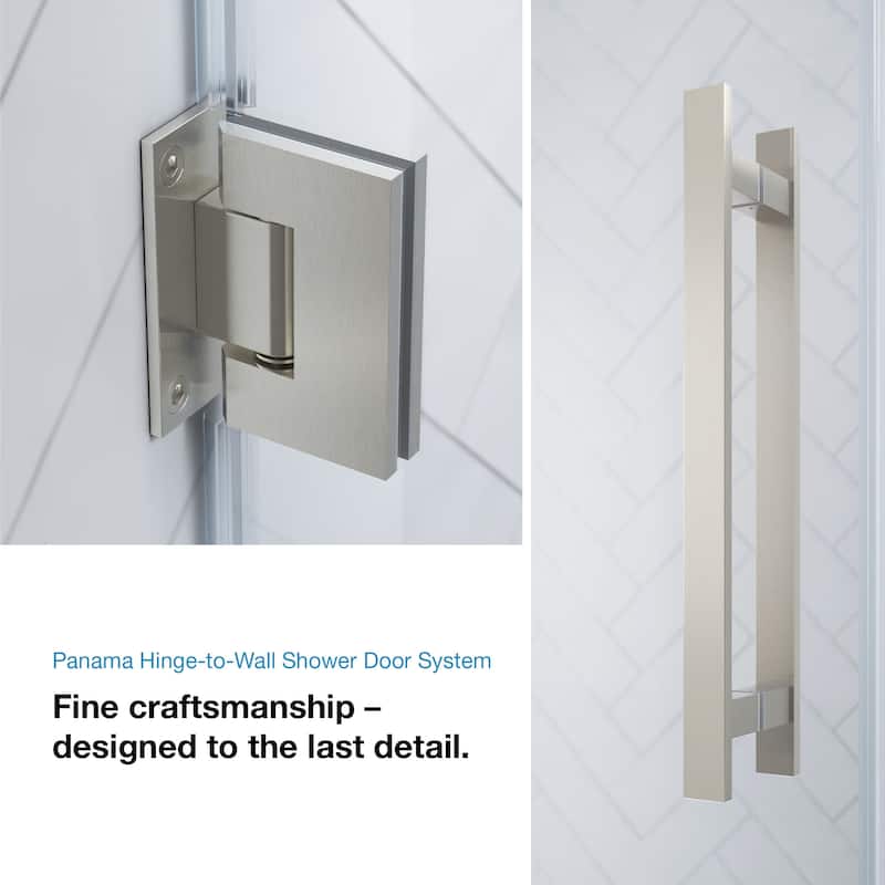 OVE Decors Panama Alcove Frameless Pivot Hinge Shower Door, 2025