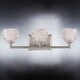 preview thumbnail 4 of 6, Luxury Crystal Bathroom Vanity Light, 6.25"H x 20"W, with Classic Style, Brushed Nickel Finish - 6.25" H, 20" W, 5.25" Dep