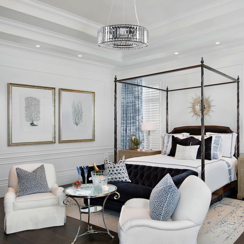 19.69 in. 6-Light Farmhouse Semi Flush Mount Chandelier, Crystal Chandelier, Drum Chandelier for Dining Room Living Room Kitchen