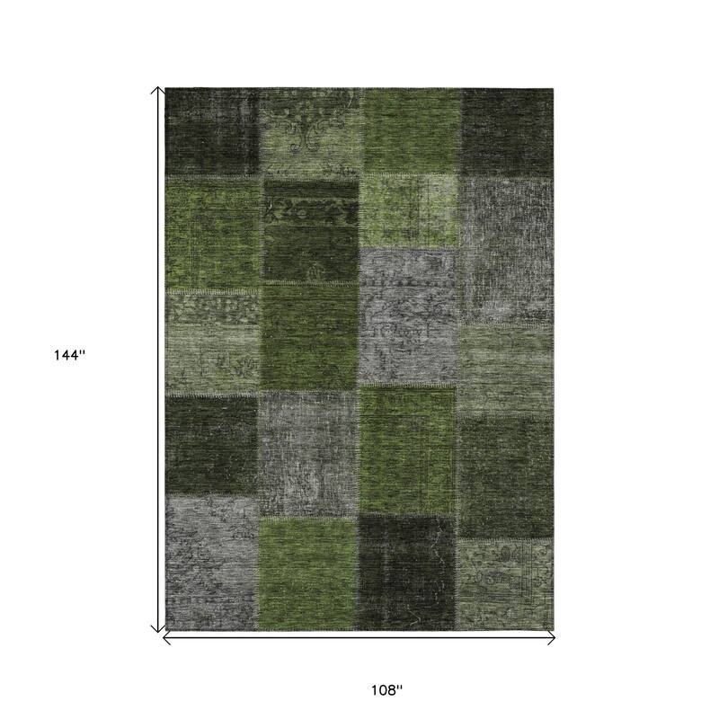 HomeRoots Patchwork Transitional Rectangle Outdoor Rug