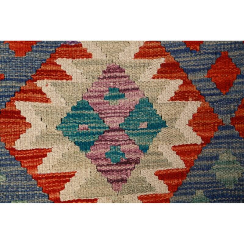 Reversible Kilim Oriental Area Rug Flatweave Home Decor Wool Carpet - 9'9"x 12'7"