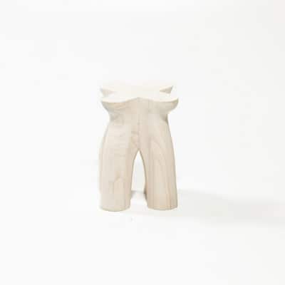 Small Wooden Pedestal Display Stand - 7.5" - White