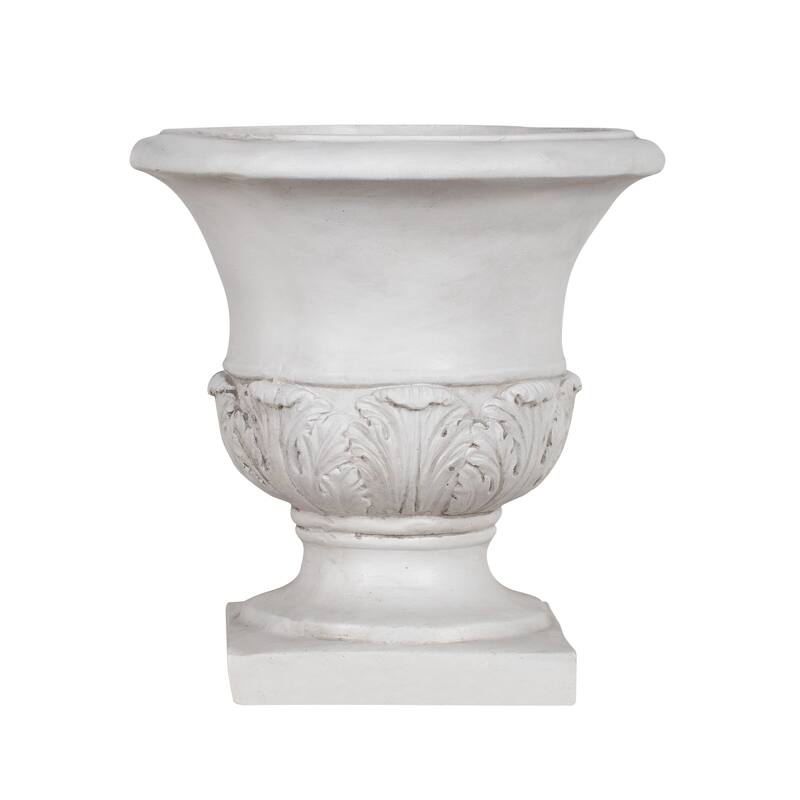 Christopher Knight Home - Classical 18.31"H Outdoor Pedestal Urn Planter with Acanthus Leaf Design