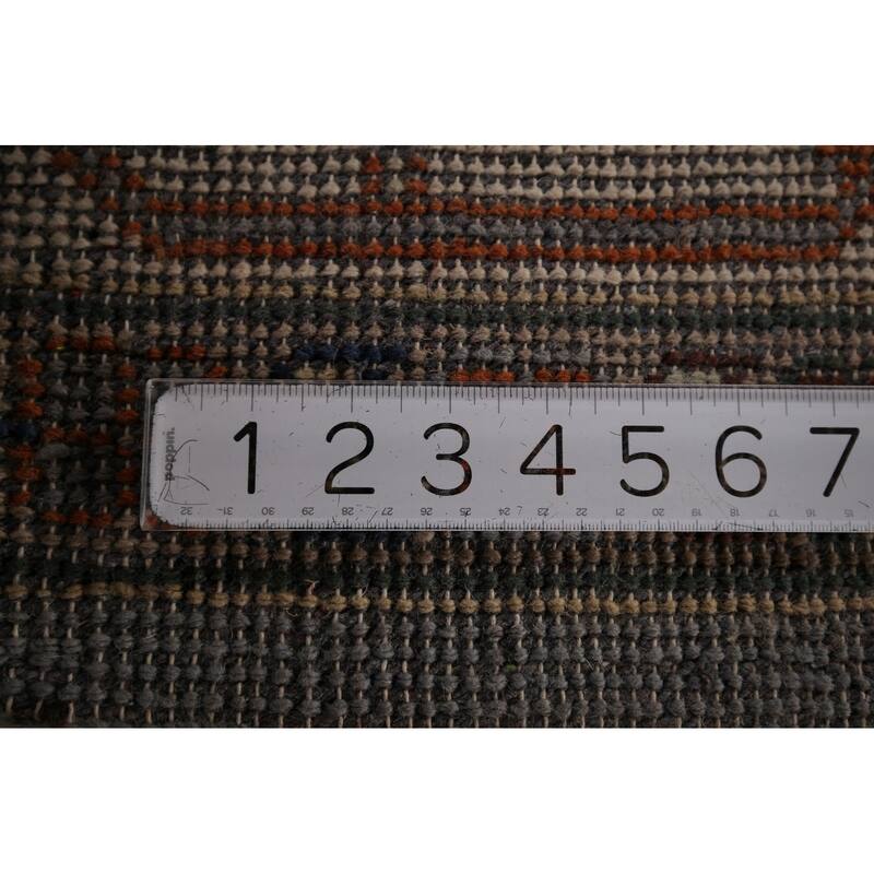 Geometric Heriz Serapi Indian Area Rug Handmade Wool Carpet - 8'8" x 12'2"