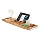 preview thumbnail 9 of 36, Bathtub Tray for Tub - Adjustable Bamboo Bath Tray for Tub - Collapsible Bathtub Caddy Bath Tub Tray Wood - Bath Accessories wood