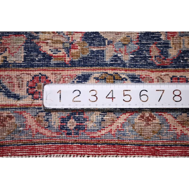 Traditional Najafabad Large Vintage Persian Rug Handmade Wool Carpet - 9'6" x 14'4"