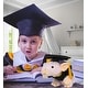 preview thumbnail 6 of 4, DolliBu Squat Piggy Graduation Plush Toy with Gown and Cap with Tassel - 7 inches
