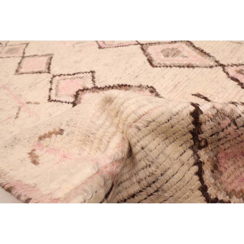 ECARPETGALLERY Hand-knotted Tangier Cream Wool Rug - 6'7 x 9'9