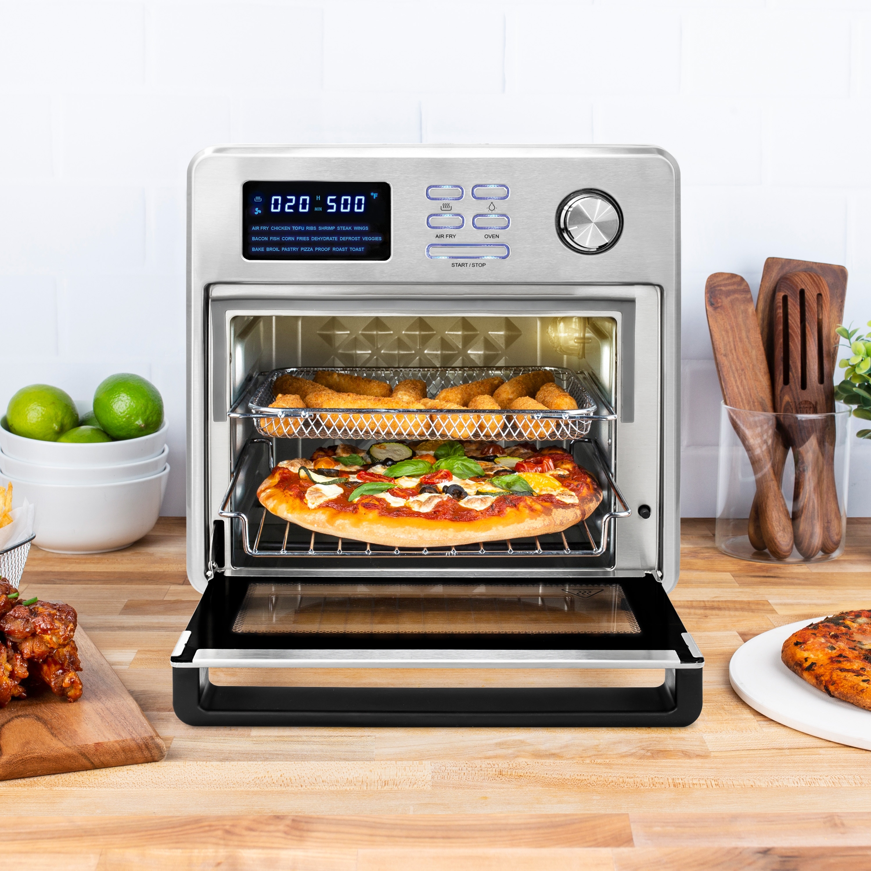 Kalorik MAXX 16 Quart Digital Air Fryer Oven, in Stainless Steel