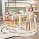 preview thumbnail 1 of 5, 5 Piece Kids Table and Chair Set,1 Kids Wood Table and 4 Chairs