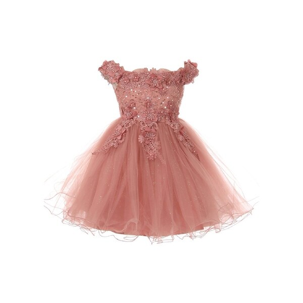 dusty rose little girl dress