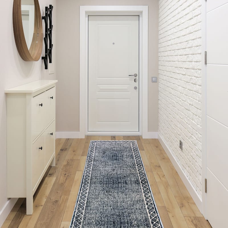 SussexHome Washable Ultra Thin Laundry Room Rug Runner - 20" x 59"