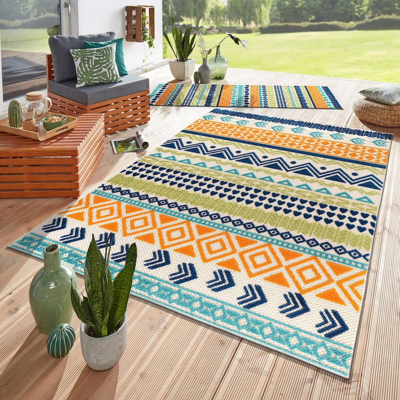 Ronda Contemporary Bohemian Indoor/Outdoor Area Rug - 10' X 14'
