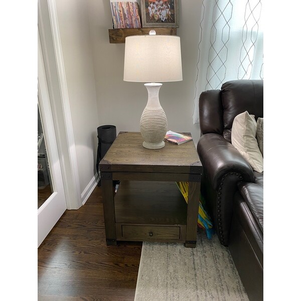 Set Grey 15/"x15/"x30/" Safavieh Lighting 30-inch Bentlee Grey LED Table Lamp