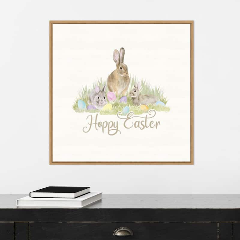Farmhouse Easter VI Bunny by Tara Reed Framed Canvas Art - 22 x 22-inch