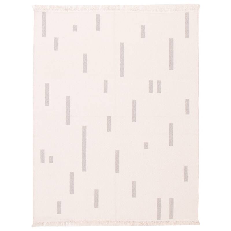 ECARPETGALLERY Flat-Weave Ankara III White Kilim - Ivory - 5'2 x 7'0