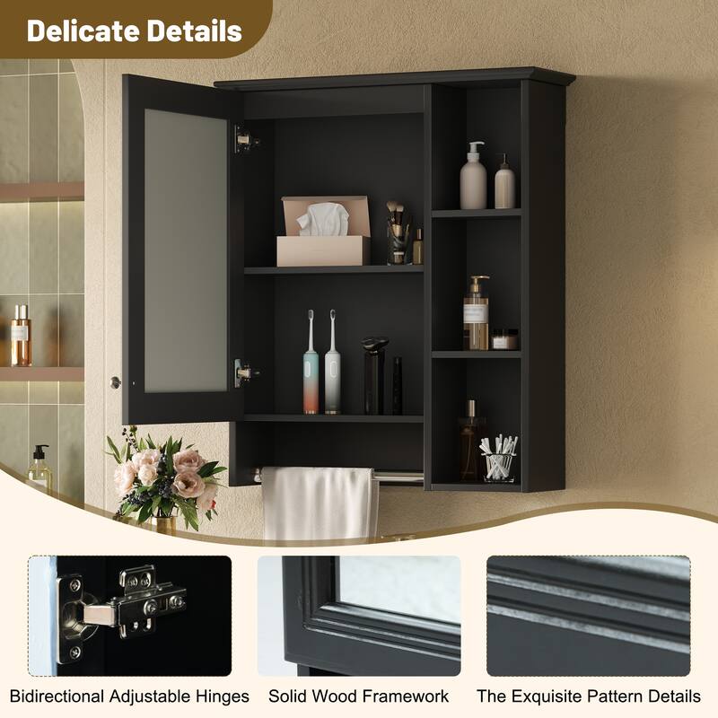 3-in-1 Bathroom Mirror Cabinet