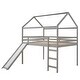 preview thumbnail 18 of 16, Stylish Full Loft Bed with Slide and Ladder, Solid Pine Wood Frame, Modern Design