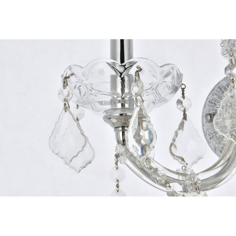 Fleur Illumination Collection Wall Sconce D:12in H:16in E:8.5in Lt:2 Chrome Finish