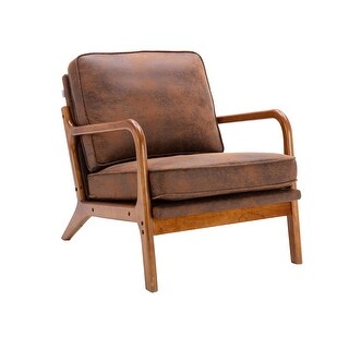 Mid Century Modern Wood Frame Accent Chair Lounge Chair - Bed Bath ...