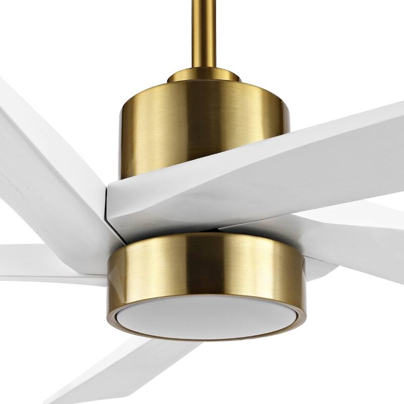 WINGBO 72" Ceiling Fan with Lights, 5 Reversible Blades, Ultra Quiet 6-Speed DC Motor...