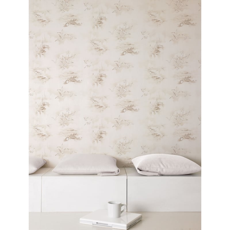 Galerie Wallcoverings Global Fusion Seagulls Non-woven Matte Wallpaper Roll