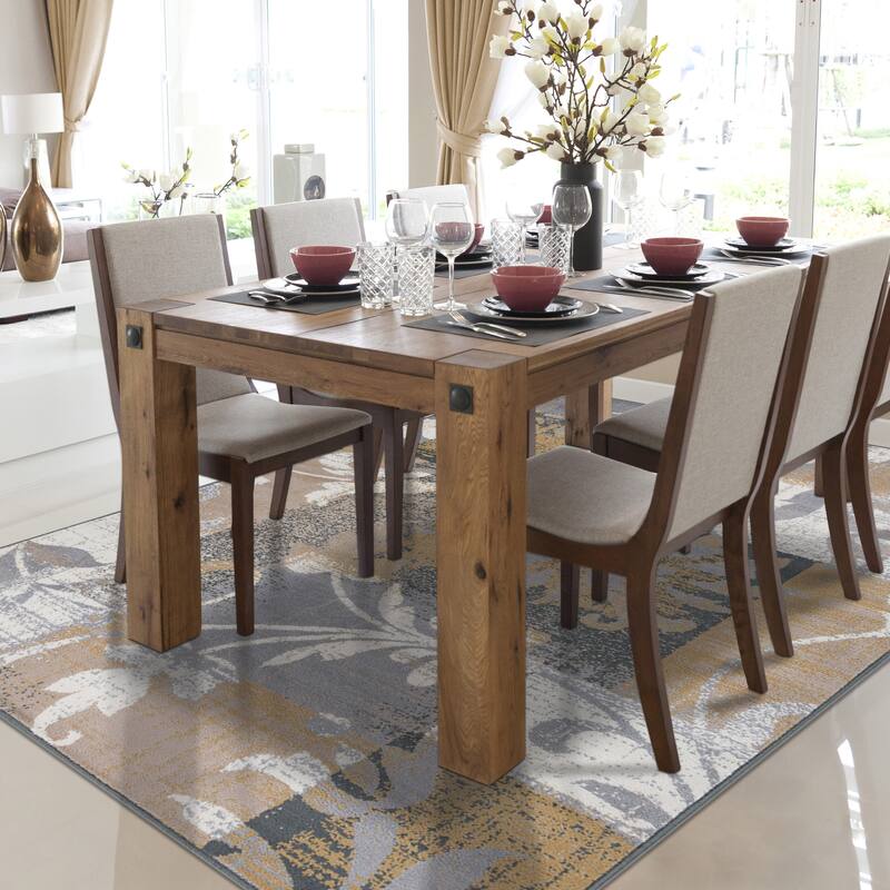 Contemporary Floral Patchwork Indoor Area Rug or Runner by Superior