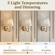 preview thumbnail 5 of 20, Bell + Howell Wall Light 2 Pack Smooth Fabric Rechargeable LED Wall Sconces Cordless Dimmable Touch Control