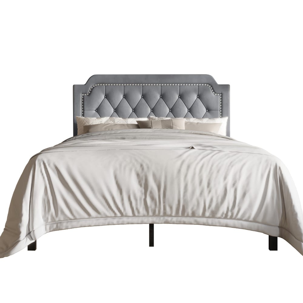 CraftPorch Elegance Velvet Button Tufted Upholstered Platform Bed