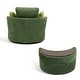 preview thumbnail 132 of 198, 41" W Oversized Accent Barrel Swivel Chair with Moon Storage Ottoman