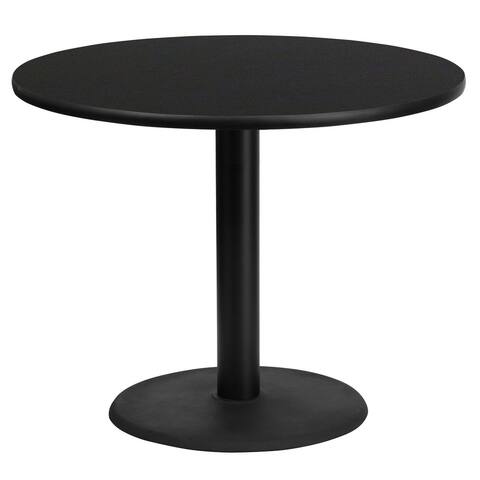 36'' Round Laminate Table Top with 24'' Round Table Height Base - 36"W x 36"D x 31.125"H