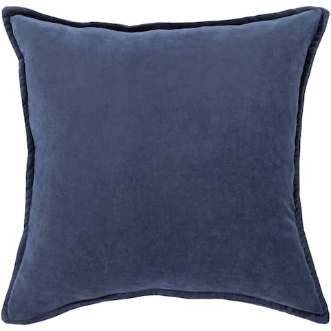 Vianne Solid Navy Pillow - (Down/Poly Fill 20" x 20")