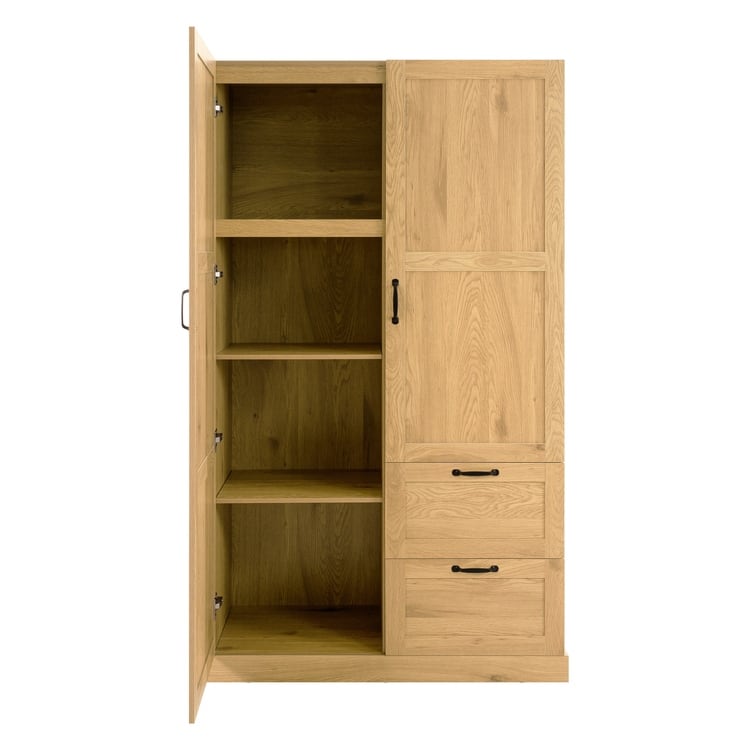 40" Extra-Wide Storage Cabinet, 71" Tall Pantry with Shelves & Drawers