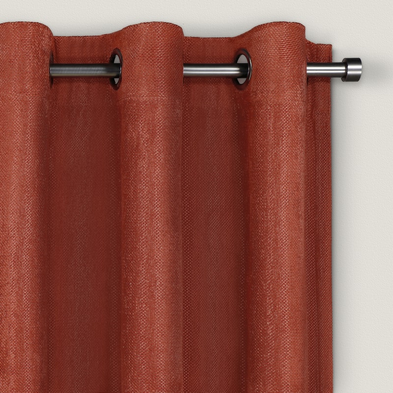 Eclipse Aura Draft Stopper Energy Saving 100% Blackout Grommet Top Curtain Panel
