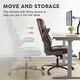 preview thumbnail 11 of 19, Ergonomic High Back Office Chair, Swivel Task Chair with Adjustable Flip-up Armrest, PU Leather Computer Desk Chairs with Wheels