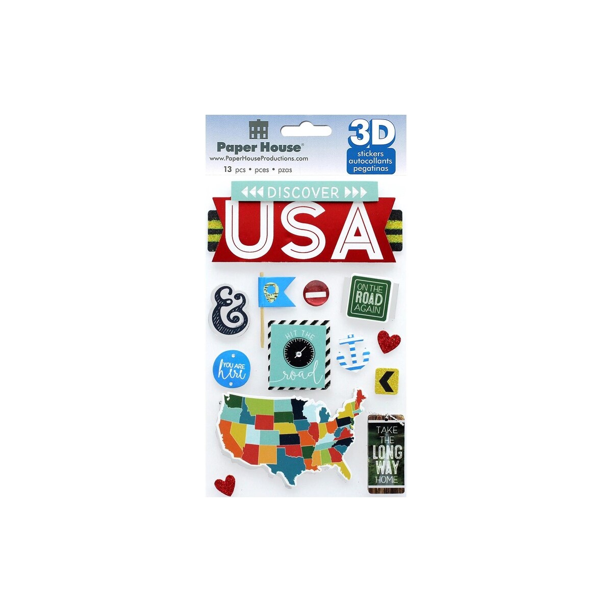 Shop Paper House Sticker 3d Discover Usa On Sale Overstock