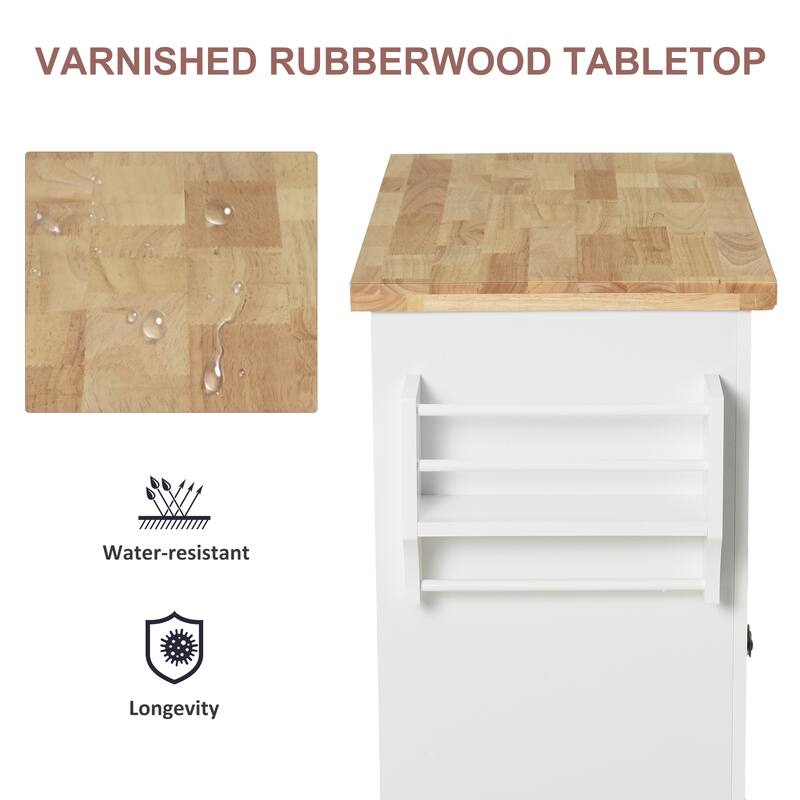 Modern Rolling Kitchen Island Cart