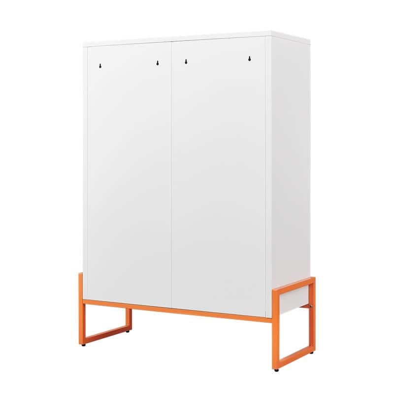 5.9" Modern Shoe Cabinet with Double-Sided Mesh Doors, Adjustable Partitions