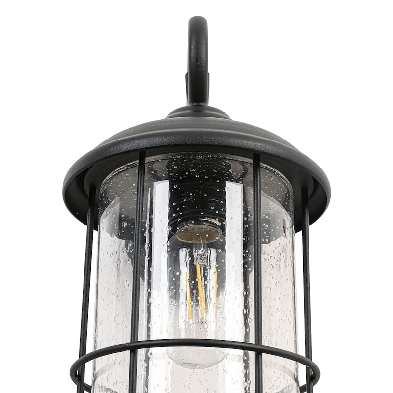 Outdoor Black Wall Sconce with Rustproof and Waterproof Design
