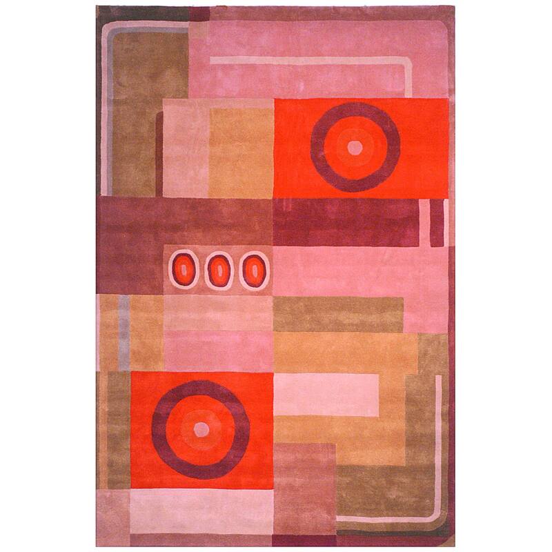 SAFAVIEH Handmade Rodeo Drive Niang Mid-Century Modern Abstract Wool Rug